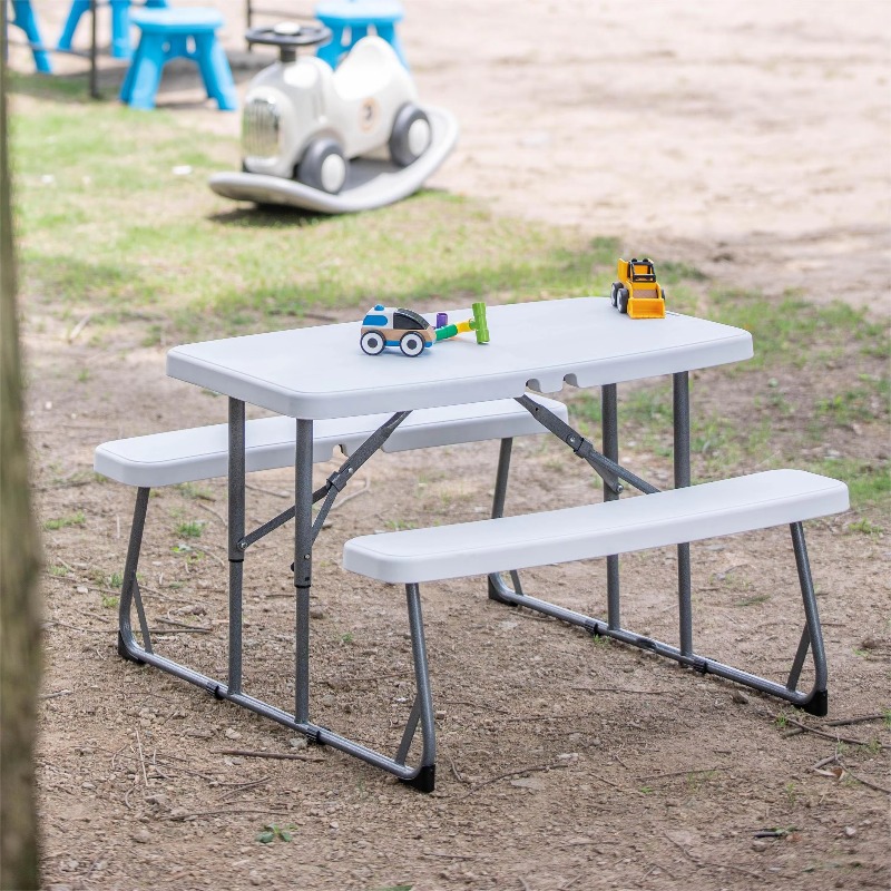 Kids Outdoor Dining Set - طاولة نزهة قابلة للطي للأطفال مع