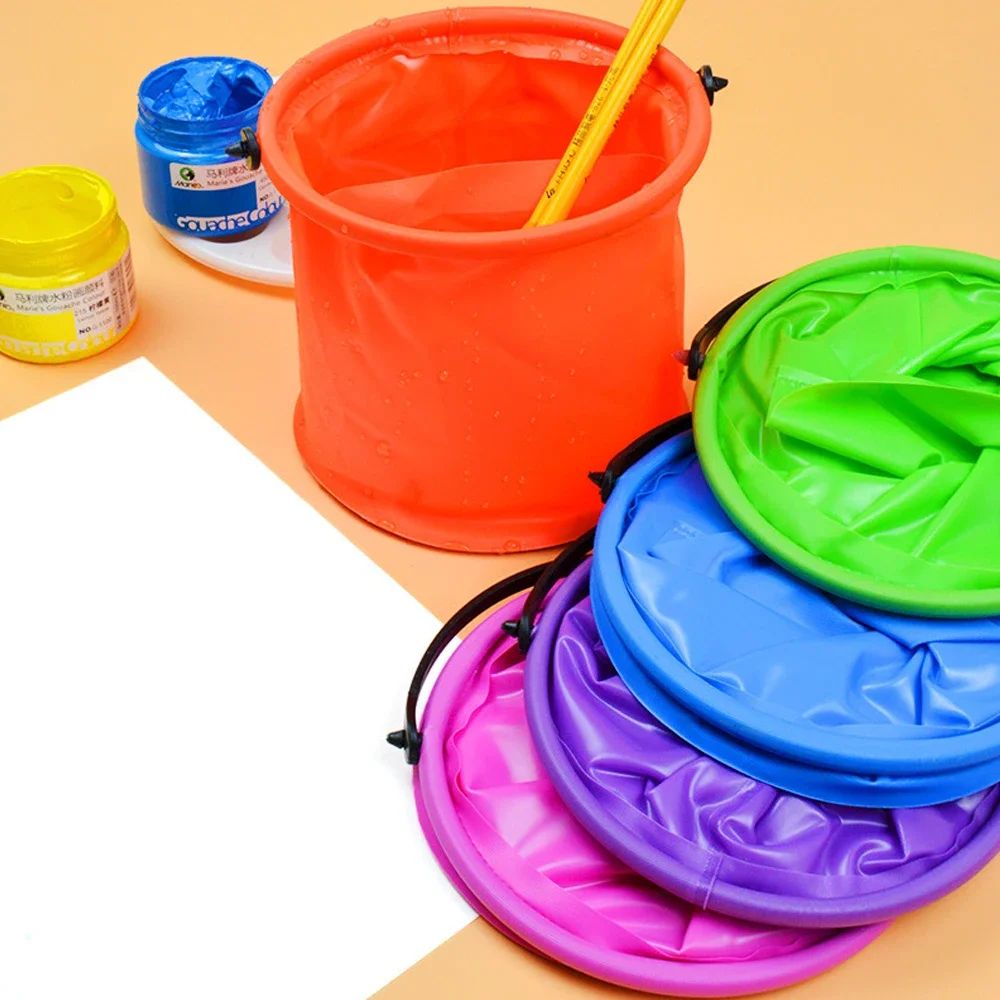 Kids Outdoor Tools - دلو رمل شاطئي قابل للطي، دلو