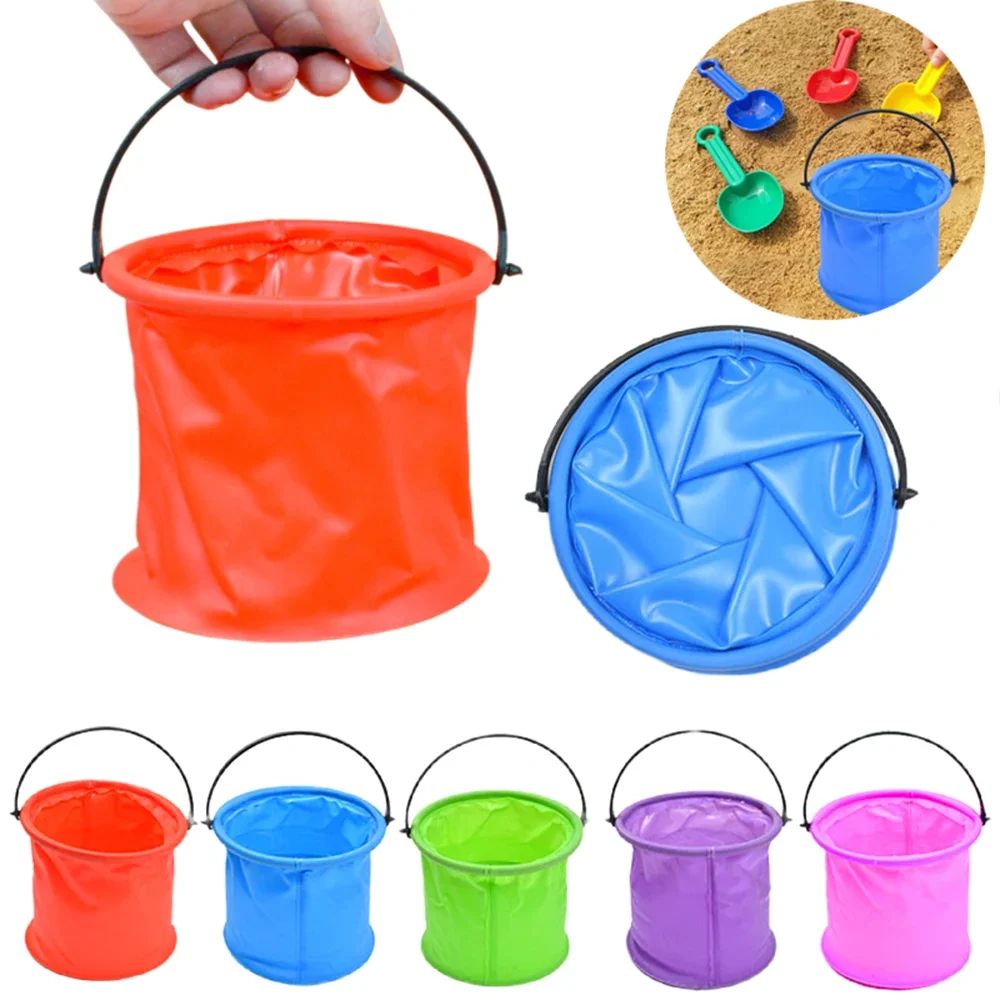 دلو رمل شاطئي قابل للطي، دلو م - مراجعة Kids Outdoor Tools وسعره