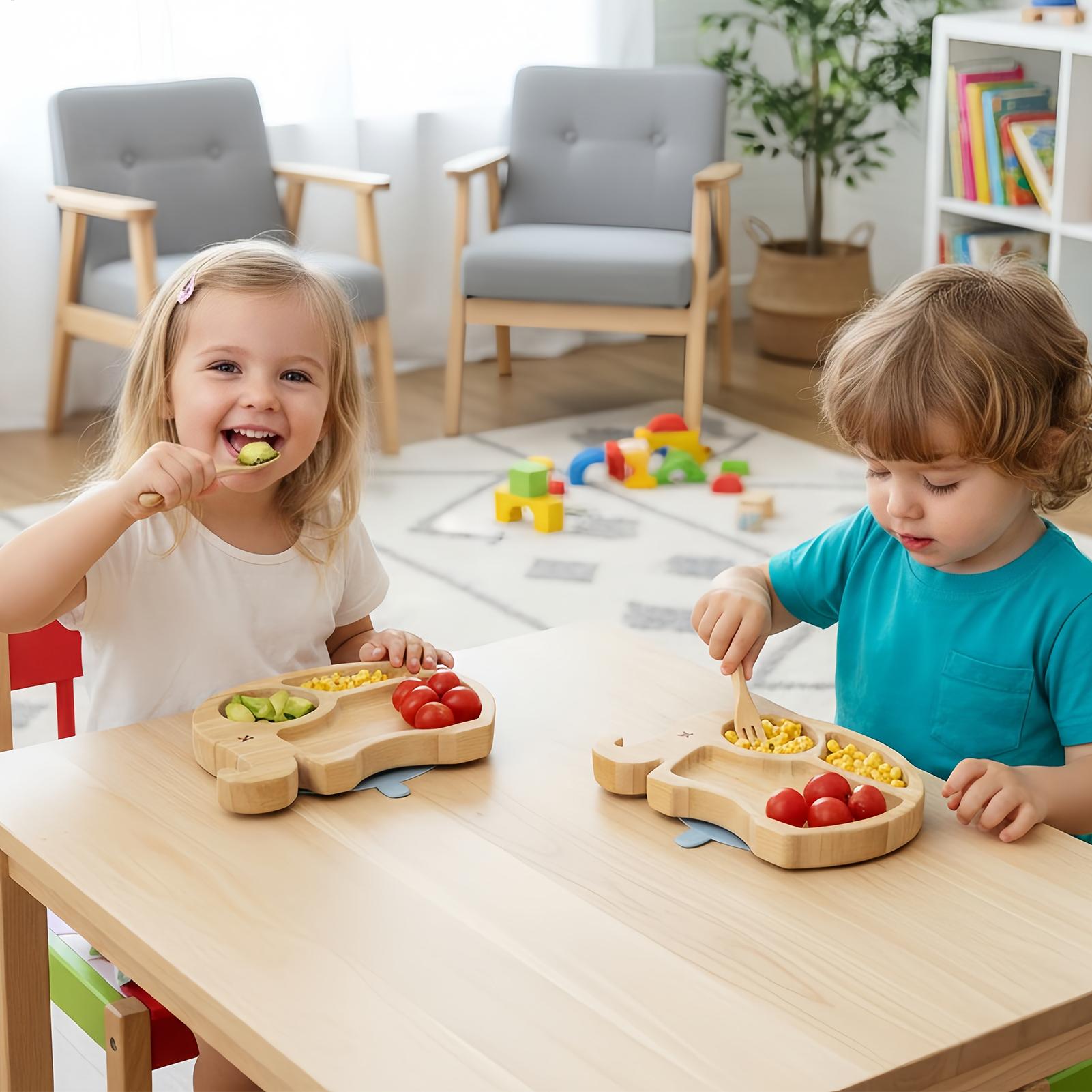 طقم أطباق للأطفال طبق مقسم ومف - مراجعة Kids Outdoor Dining Set وسعره